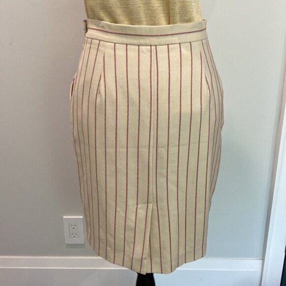 Tommy Hilfiger Cream Wool Pencil Skirt Size 6 - Picture 7 of 14